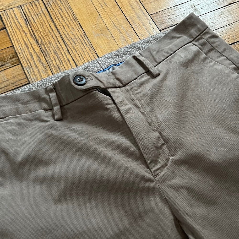 Men's Bonobos Tailored Italian Stretch Chinos in Taupe 30W 30L Hemmed
